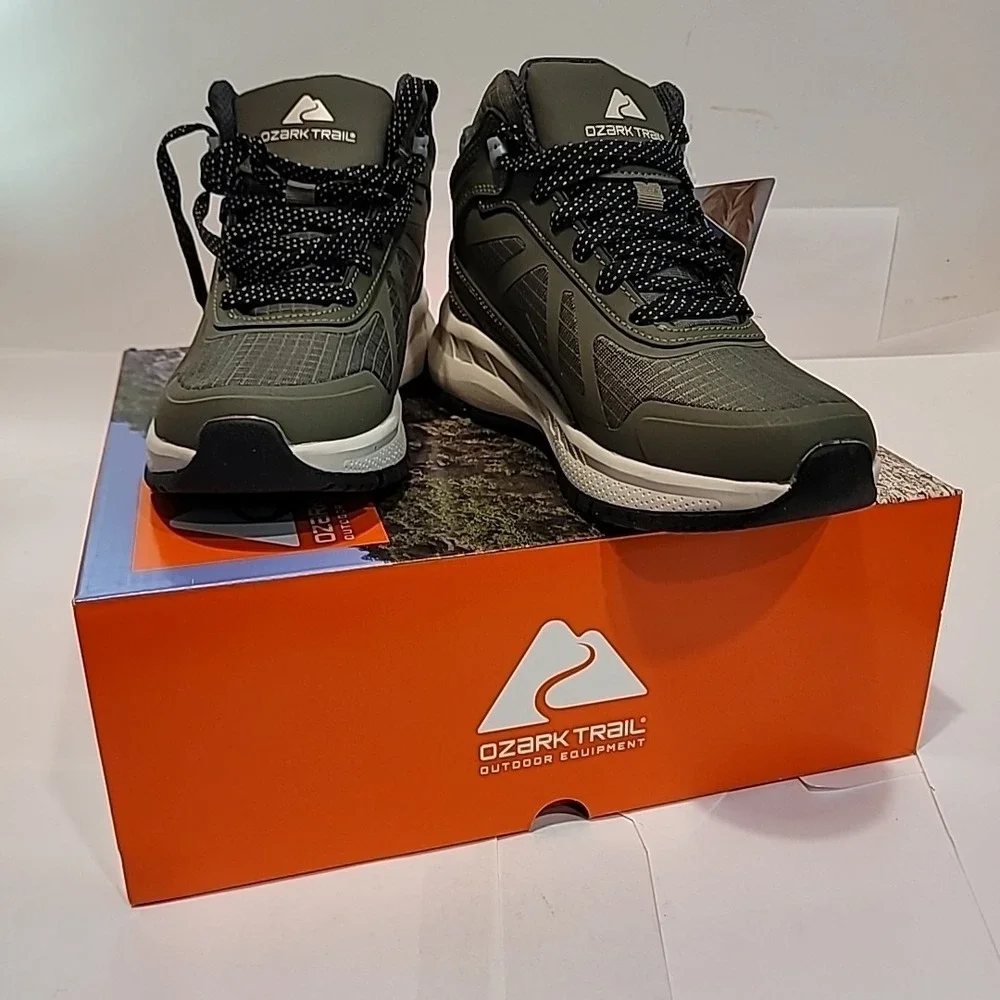 Ozark Trail Women's Size 6.5 Olive Leather Waterproof Tech Hiker Boot Shoes NWT - Picture 12 of 13